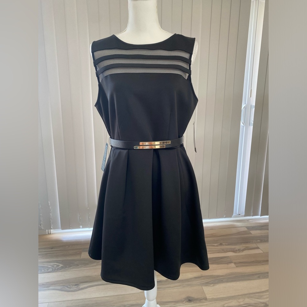 Eva Longoria Black Belted Dress Size XL NWT